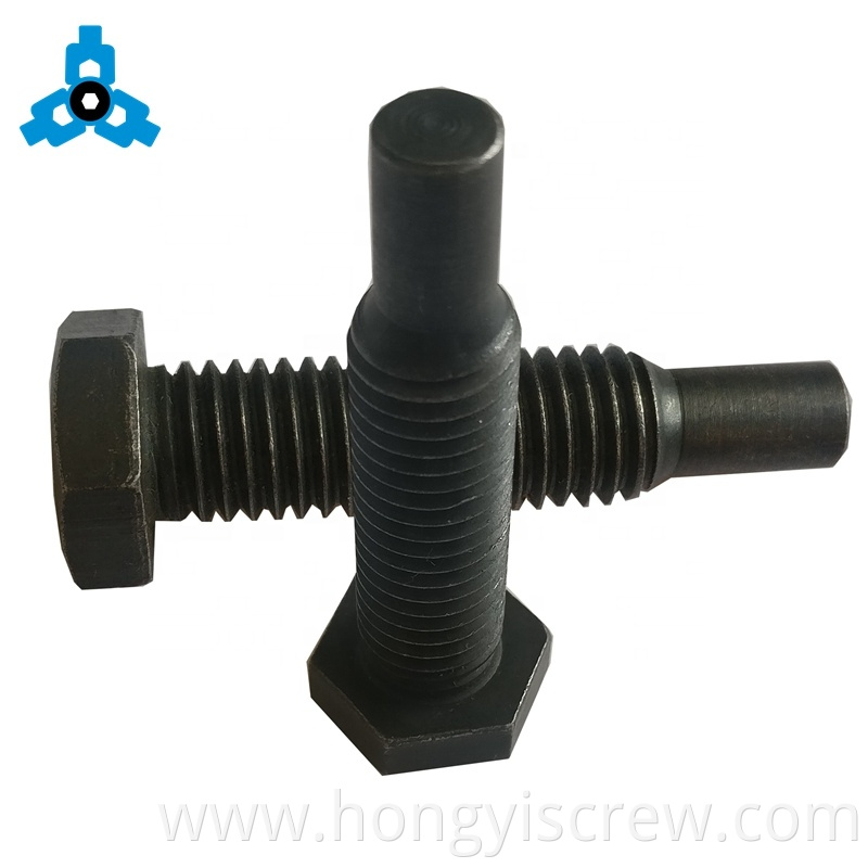 Hex Head Bolts Black With Full Dog Point Carbon Steel High Strength OEM Stock Support